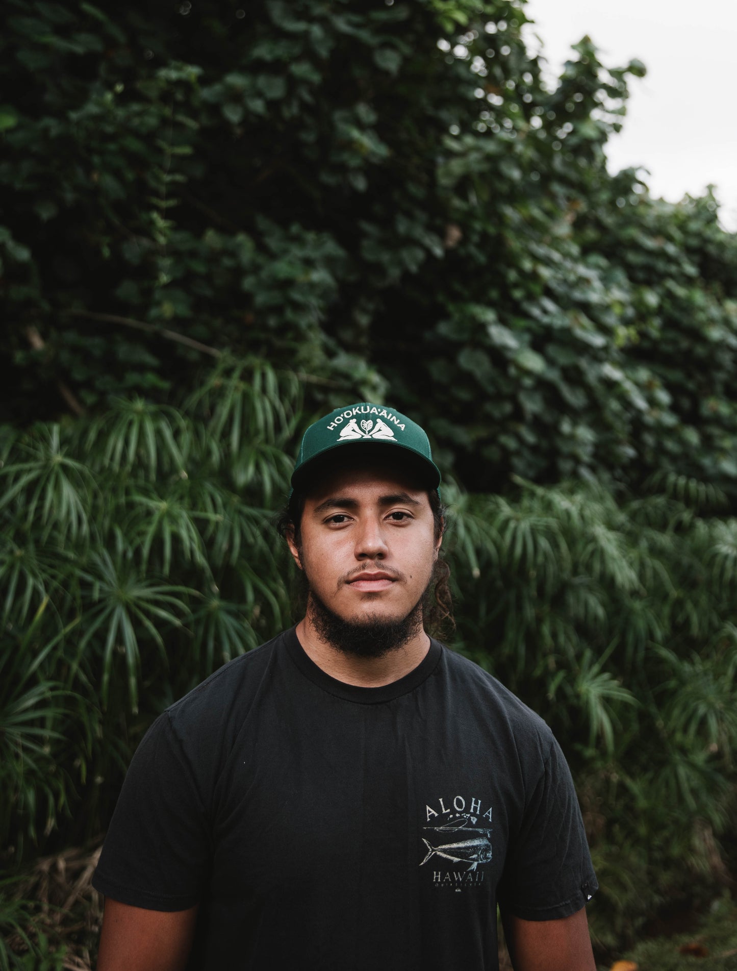 Green Embroidered Trucker Hat