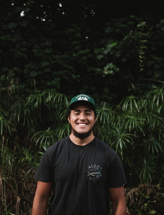 Green Embroidered Trucker Hat