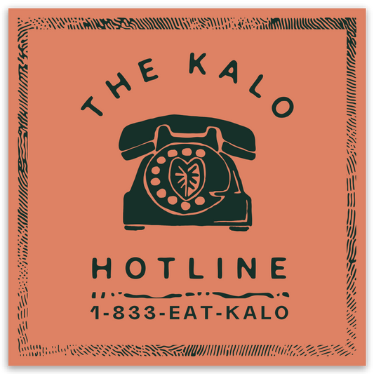 The Kalo Hotline Logo + Number Sticker